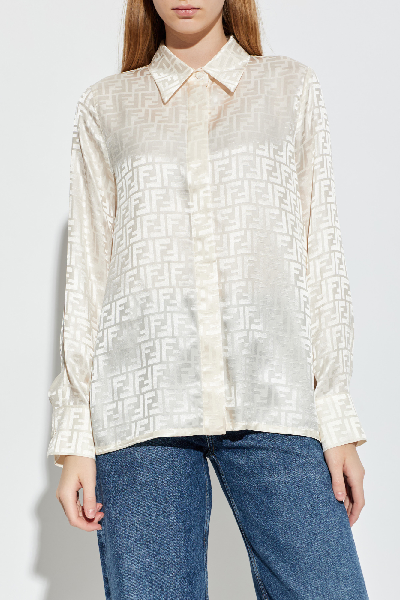 トップス FENDI Fendi // Orange Zucca Sheer Knit Top – VSP Consignment